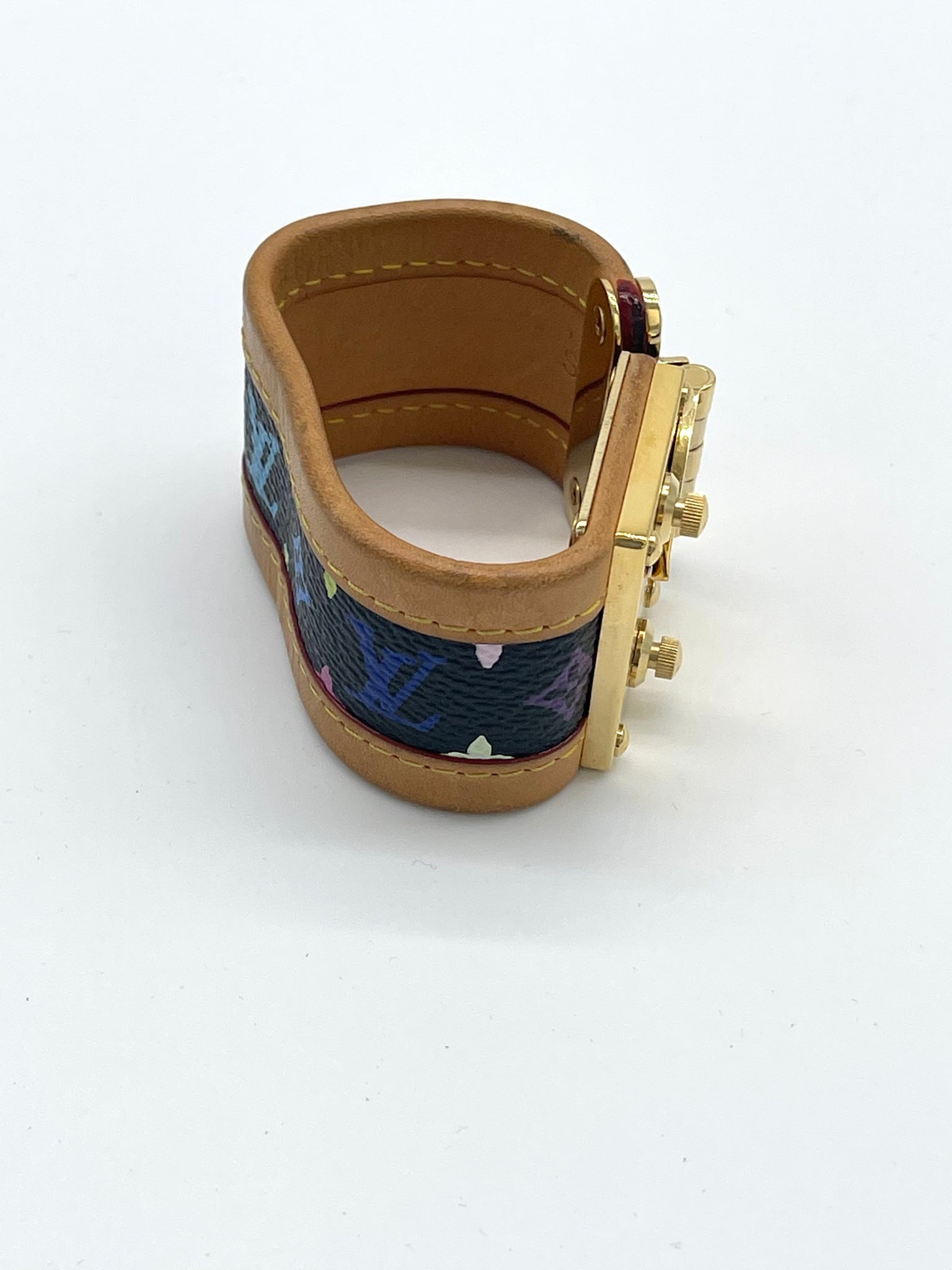 Louis Vuitton Black Multicolor Takashi Murakami S-Lock Bracelet