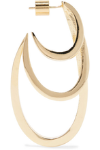 Load image into Gallery viewer, Jennifer Fisher Square Adwoa Gold Plated Hoop Earrings
