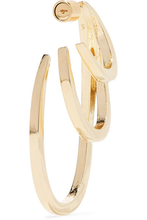 Load image into Gallery viewer, Jennifer Fisher Square Adwoa Gold Plated Hoop Earrings
