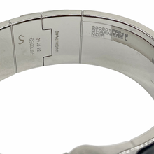 Load image into Gallery viewer, Hermès Charniere Plain Palladium Plated Enamel Wide Bracelet
