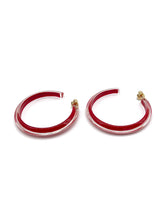 Load image into Gallery viewer, Alison Lou 14k Gold Plated &amp; Lucite Medium Jelly Hoop Earrings
